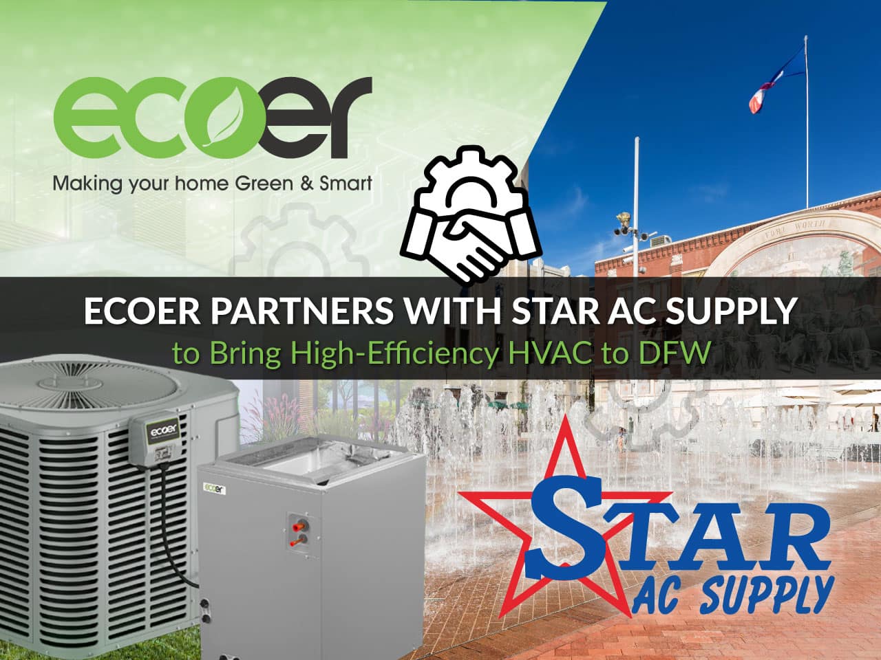 Star AC Ecoer Partners with Star AC Supply to Distribute High-Efficiency HVAC Equipment in DFW Area